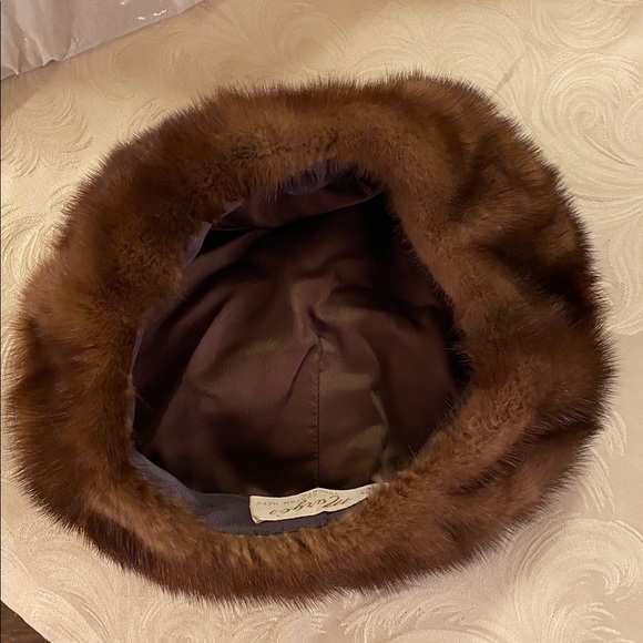 Vintage Mink Brown Fur Hat - Picture 5 of 9
